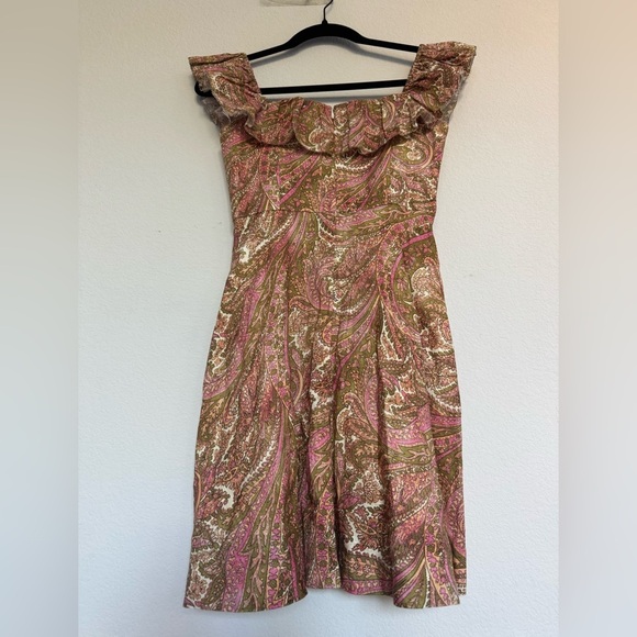 NWT ZIMMERMAN Brighton Ruffle-Neck Dress sherbet 4 - Picture 7 of 13